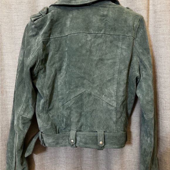 Blank NYC Women's Forest Green Suede Moto Jacket - Picture 4 of 5